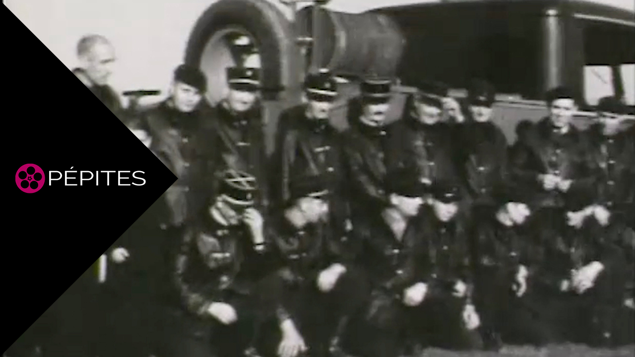 1960, Les pompiers d’Autun en manoeuvres